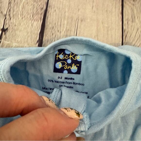 Kickee Pants Light Blue Bamboo Zipper Footless Romper - Picture 2 of 3